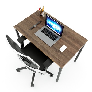 Escritorio de Madera Contrachapada con Revestimiento de Melamina de 100x60cm y Patas HBSL002 con Portavasos - Product Image 3