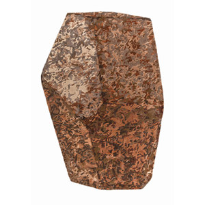 Alfombra de Lana y Viscosa Tejida a Mano en Rojo Anaranjado, Diseño Abstracto Rectangular a Rayas para Decoración de Sala de Estar -Tra-15185 - Product Image 1