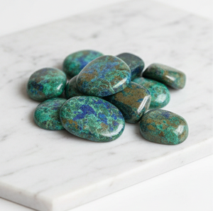 Pierre précieuse naturelle azurite malachite, facettée, en vrac, de formes variées, pour la fabrication de bijoux, vente en gros, exportation, fournisseur - Product Image 2