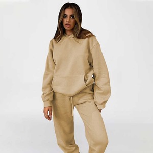 Conjunto Deportivo de Moda para Mujer, Otoño-Invierno, Estampado, Transpirable, Cortavientos, con Capucha, Manga Larga, Algodón, Servicio OEM, Calidad, Nuevo, en Oferta - Product Image 4
