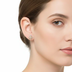 เครื่องประดับหรูหรา ดีไซน์ดอกไม้ทองคำ สง่างาม สำหรับผู้หญิง ของขวัญงานแต่งงาน - Product Image 4