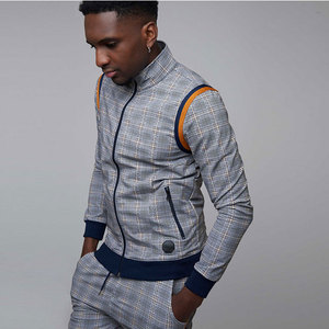 Ensemble de survêtement baggy pour homme en coton 100% de haute qualité, veste zippée et pantalon, coupe-vent respirant, pour l'hiver - Product Image 1