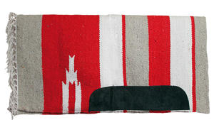 Vente en gros équestre 100% tapis de selle Western en feutre de laine mérinos avec design tissé coloré - Product Image 2