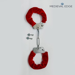 Menottes pour jeu de rôle dramatique, jouets sexuels BDSM, menottes de bondage réglables en peluche métallique, menottes de cheville pour couples - Product Image 3