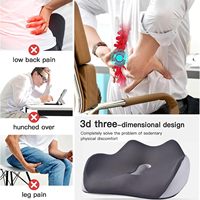 Coussin de siège en mousse à mémoire de forme de qualité commerciale certifié TB117, ergonomique et orthopédique, pour le bureau et la conduite, ignifuge