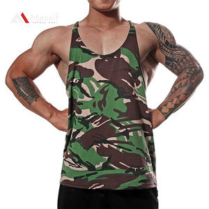 Custom Logo Printing Men's 95% Cotton Spandex Gym Muscle Bodybuilding Tank Top Plain Fitness <b>Stringer</b> <b>Vests</b> Men's Fitness Wear - Product Image 3