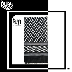 Quality Assured <b>Black</b> Shemagh Cotton Made <b>Men's</b> Arabic Style Head <b>Scarf</b> for Muslims by Exporters - Product Image 3