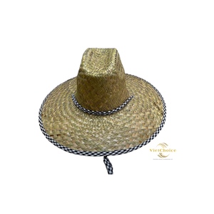 Sombrero de paja de Vietnam con logotipo personalizado, sombrero de vaquero para hombres y mujeres, pesca, playa, surf, salvavidas, para niños - Product Image 4