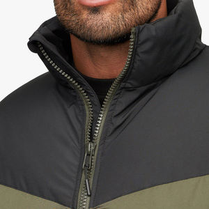 Streetwear personnalisé veste d'extérieur pour hommes tissu de nylon tissu de nylon noir satin veste surdimensionnée épaisse recadrée bombardier doudoune - Product Image 3