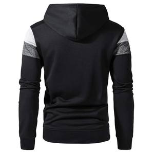 Pull à capuche à manches longues 100% coton mélangé pour hommes Logo personnalisé brodé respirant bloc de couleurs séchage rapide confortable pour - Product Image 2