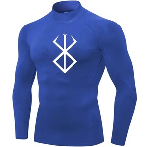 Top qualité personnaliser Rash Guard 3D imprimé hommes Slim Fit Jogging porter été nouvelle chemise respirante Premium - Product Image 4