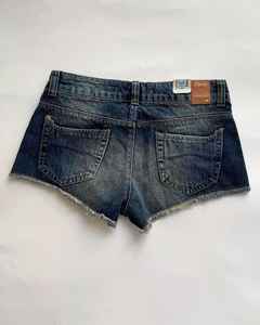 Micro pantalones cortos Y2K Silvian Heach | Denim desgastado con diamantes de imitación | Club Girl Summer Look | MS Handicraft Algodón moderno personalizado - Product Image 6