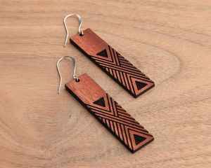 ต่างหูห้อยทำจากไม้แนว Boho-CHIC ต่างหูไม้แฟชั่น - Product Image 4