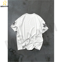 T-shirts décontractés à manches courtes pour hommes, t-shirts graphiques à lettres, col rond, coupe ample, hauts amples