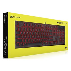Teclado para computadora K60 Pro Red Light con cable negro CH 910D029 IT - Product Image 2