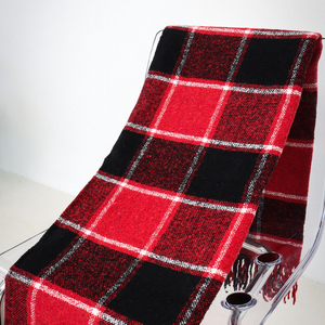 Vintage Wool <b>Throw</b> Blanket Red and Black Checkered Super Soft and Thick 5kg Home Use <b>Couch</b> & Bed <b>Throw</b> - Product Image 6
