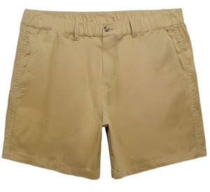 Shorts décontractés en coton pour hommes, coupe classique, taille élastique, multi-poches, légers, pour la marche estivale - Product Image 1