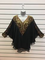 Style ethnique caftan robe haut brodé à la main taille libre Occasions décontractées fêtes mariages Cotail nuits tenue de club livraison gratuite