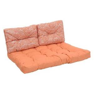 Cojín de tela naranja para sofá de 2 plazas 9878470 Cojines y almohadas para exterior para Amicasa - Product Image 1
