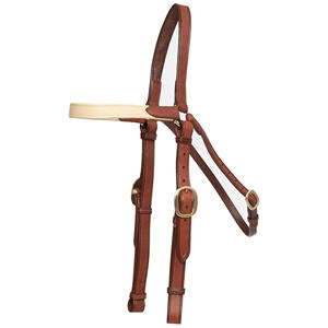Brida de caballo ajustable de cuero Premium, duradera, suave, acolchada, elegante, cómoda, para entrenamiento de equitación, espectáculo de doma, salto occidental - Product Image 1