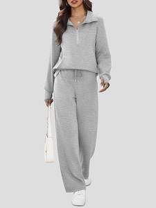 Conjunto Deportivo Casual de Dos Piezas para Mujer, Estampado, Ligero, para Invierno, Corte Regular, Ropa de Calle - Product Image 6