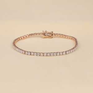 Bracelet tennis en diamant rond de laboratoire brillant, accessoire de mode élégant - Product Image 5
