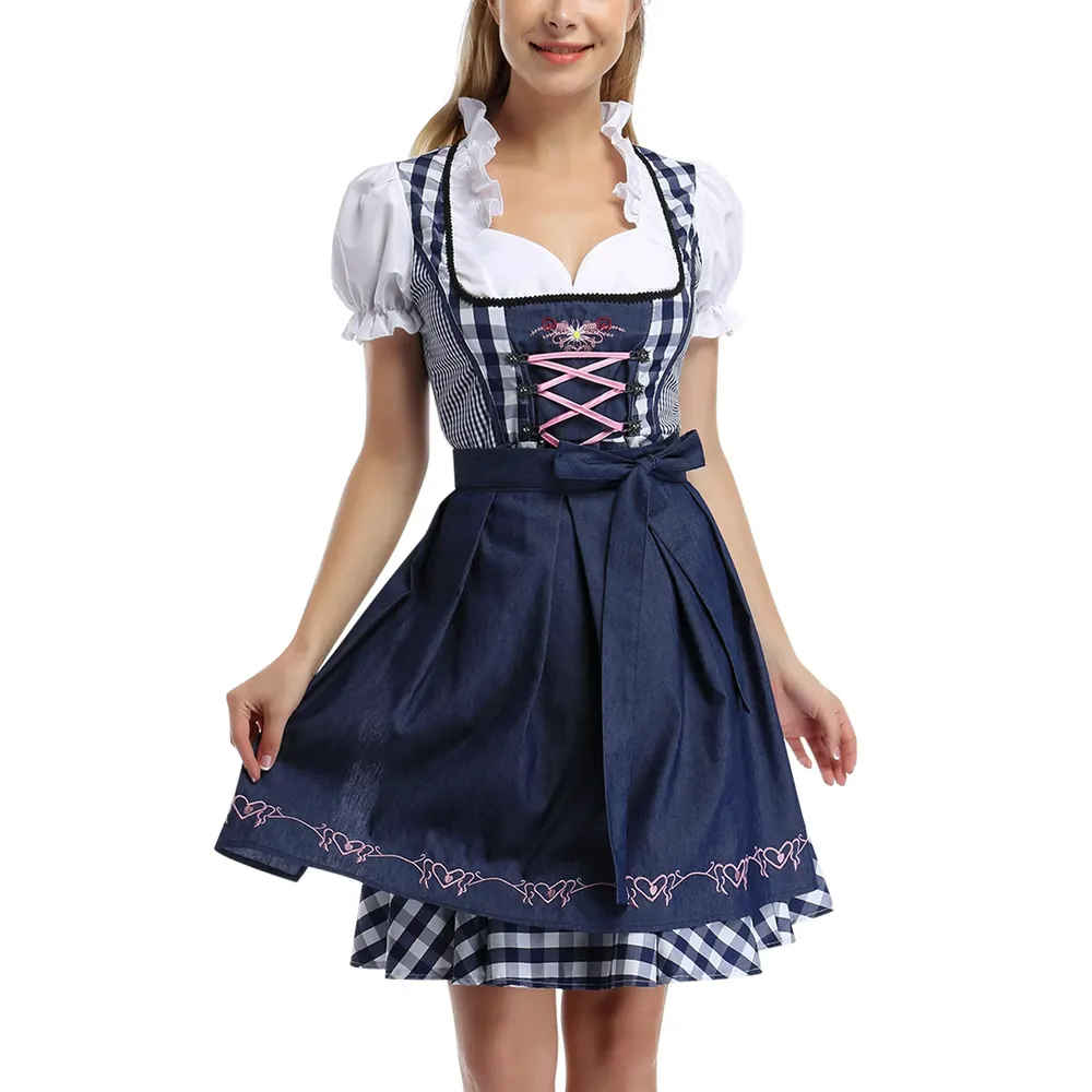 Fabrikdirektverkauf neuer Stil Damen bayerische Dirndl-Kleid / günstiger Preis atmungsaktives Material aus Damen Dirndl-Kleid