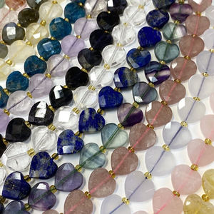 Cuentas de Piedra de Apatita Azul Natural de Alta Calidad con Forma de Corazón Facetado para la Fabricación de Joyas - Product Image 4