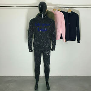 Oem High Quality Men Outdoor Sweatsuit Heavyweight 100% Cotton <b>Sweatpants</b> and <b>Shorts</b> Sets Tracksuit for Men - Product Image 2