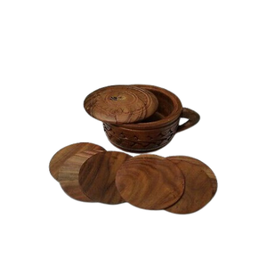 Ensemble de sous-verres en bois au design fabuleux, de qualité supérieure, de forme carrée, pour la cuisine. - Product Image 2