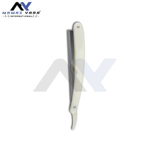 Straight <b>Edge</b> Razor Barber <b>Tool</b> Japanese Stainless Steel Pearl Finish Classic Shaving Razor For Salon And Home Grooming - Product Image 2