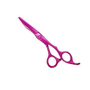 Ciseaux de coupe de cheveux en acier inoxydable de qualité chirurgicale ciseaux de salon en acier métallique enduit de couleur avec repose-doigt fixe - Product Image 1