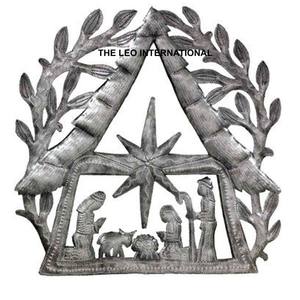 Nouveauté : Ornement de Noël suspendu en forme d'alphabet en métal aluminium avec finition argentée - Product Image 4