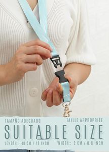 Longe de rupture de cou pour femmes Vaslcare Badges d'identification de sécurité à dégagement rapide Porte-clés à pince détachable numérique avec crochet - Product Image 3