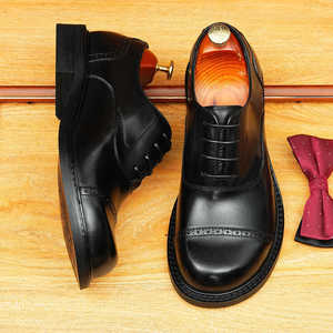 Zapatos Casuales de Cuero Genuino para Hombre, Lujosos, con Suelas Antideslizantes, Suaves, Transpirables, Ligeros y Personalizables, Zapatos de Cuero para Otoño - Product Image 4