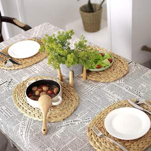 Decoraciones de mesa, platos decorativos tejidos, mantelillos de jacinto de agua, mantelillos al precio más bajo, mantelillos para servir. - Product Image 6