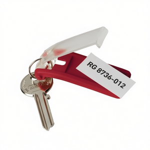 พวงกุญแจพลาสติกสีแดงทนทาน คลิปหนีบกุญแจ พวงกุญแจพลาสติก - Product Image 3