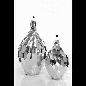 Jarrones modernos de Metal de acero inoxidable 2024, jarrón de mesa moderno de decoración única para el hogar, jarrón occidental minimalista, florero de hierro costero - Product Image 1