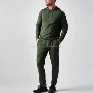 Sweat-shirt à capuche pour homme, nouvelle mode printemps-automne, manches longues, décontracté, avec poche de couleur unie, style fin tissé - Product Image 3