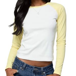 Camiseta de Manga Larga para Mujer, Ecológica y Moderna, 100% Algodón Jersey, Teñido Liso, Secado Rápido y Transpirable, Diseño Primavera/Verano - Product Image 3
