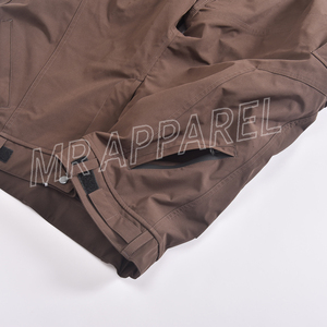 Men Waterproof Cargo Snow <b>Pants</b> With Zip Pockets Gore Tex Material Brown Wide Leg Style - Product Image 4