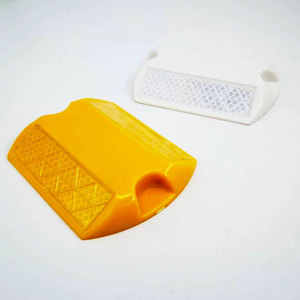 ट्रैफिक सेफ्टी एब्स प्लास्टिक रिलेक्टिव रोड स्टड पीले परावर्तक बिल्ली की आंख राजमार्ग के लिए ड्राइववे मार्कर रोड स्पाइक को दर्शाते हैं - Product Image 5