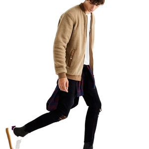 2025 Streetwear Custom Pockets Zip Fashionable Winter Shearling <b>Sherpa</b> Fleece <b>Jacket</b> - Product Image 3