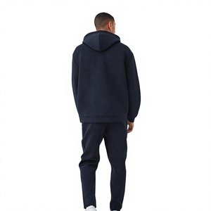 Chándales de Invierno de Alta Calidad para Hombre, con Capucha, de Poliéster, Lavado Ácido, Color Sólido, Corte Regular, con Logotipo Personalizado OEM, Fabricante Mayorista - Product Image 2