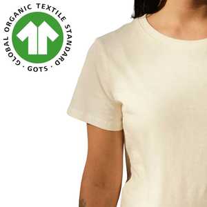 เสื้อแขนแร็กแลนผ้าฝ้ายออแกนิกสำหรับผู้หญิงเสื้อยืดแขนครอป4.3 oz ผ้าเจอร์ซี่นุ่มและระบายอากาศได้ดี - Product Image 2