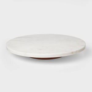 Personnalisable Marbre Lazy Susan pierre blanche Coupe Gâteau et dessert décorer Marbre Lazy Susan meilleure vente - Product Image 6