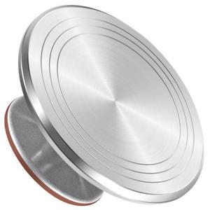 Elegante Soporte redondo de aluminio para pasteles con un diseño en relieve y perfecto para servir pasteles y postres con un toque lujoso - Product Image 3