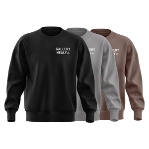 สเวตเตอร์โอเวอร์ไซส์ของผู้ชายเสื้อสเวตเตอร์แบบสวมหัวปักลายคอกลมสำหรับผู้ชายใส่ได้ทั้งชายและหญิงวินเทจ - Product Image 3