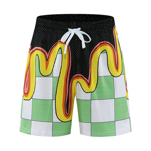 Shorts de basketball pour hommes personnalisés avec logo, style urbain, grande taille, imprimé animal, respirant, séchage rapide, taille élastique, polyester - Product Image 5