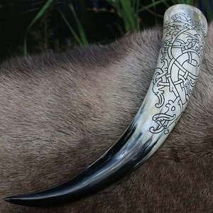 Cuerno de búfalo natural Shofar tallado Animal estilo Ram cuerno soplado instrumento para ceremonias religiosas disponible para reventa vikingo - Product Image 6